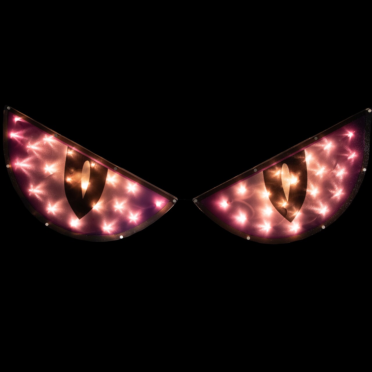 Northlight Lighted Eyes Halloween Window Silhouette Decorations - 40" - Purple - Set of 2